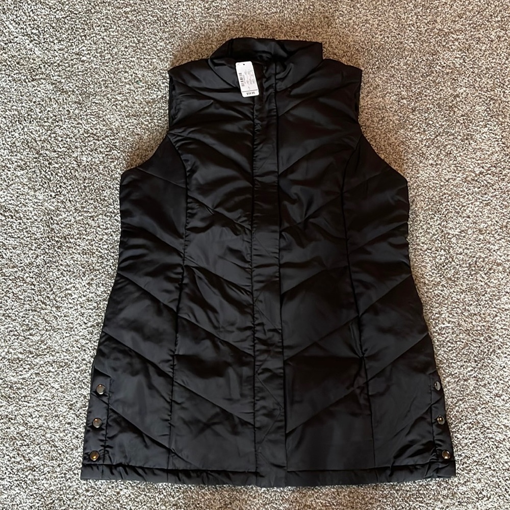 Christopher and Banks long black vest